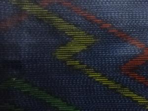 アンティーク　幾何学模様織り出し本場泥大島紬着物